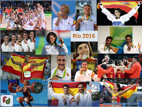 17 medallas de Río 2016 ganadas por los atletas españoles