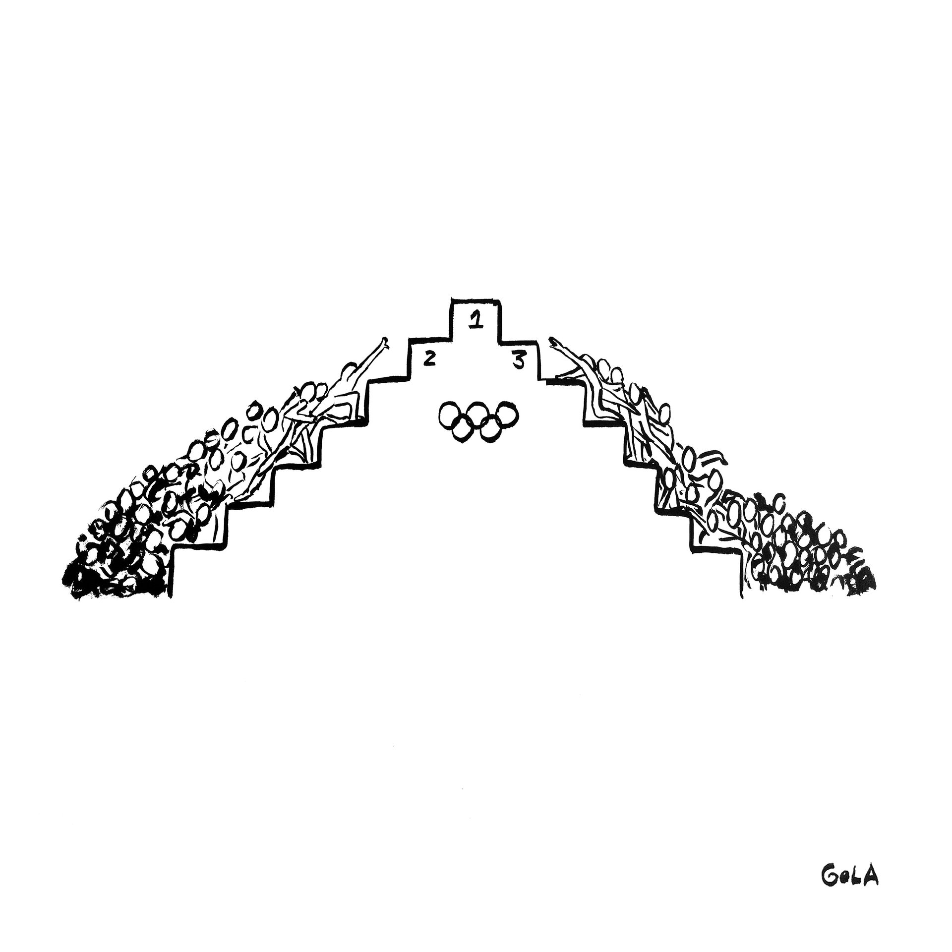 JJOO. Sólo unos pocos_Los Juegos Olímpicos visto por el artista brasileño André Gola FeelCurioso