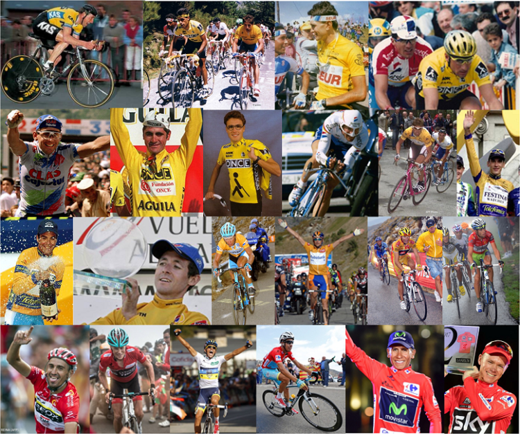 Los 21 Últimos Ganadores de La Vuelta a España. Feeldeporte. Ciclismo