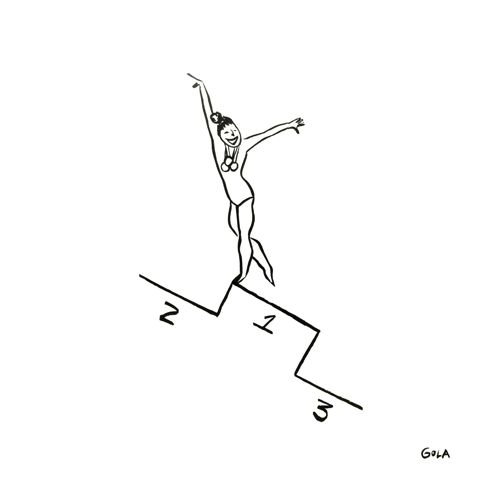 Simone Biles. The balance queen_Los Juegos Olímpicos visto por el artista brasileño André Gola FeelCurioso