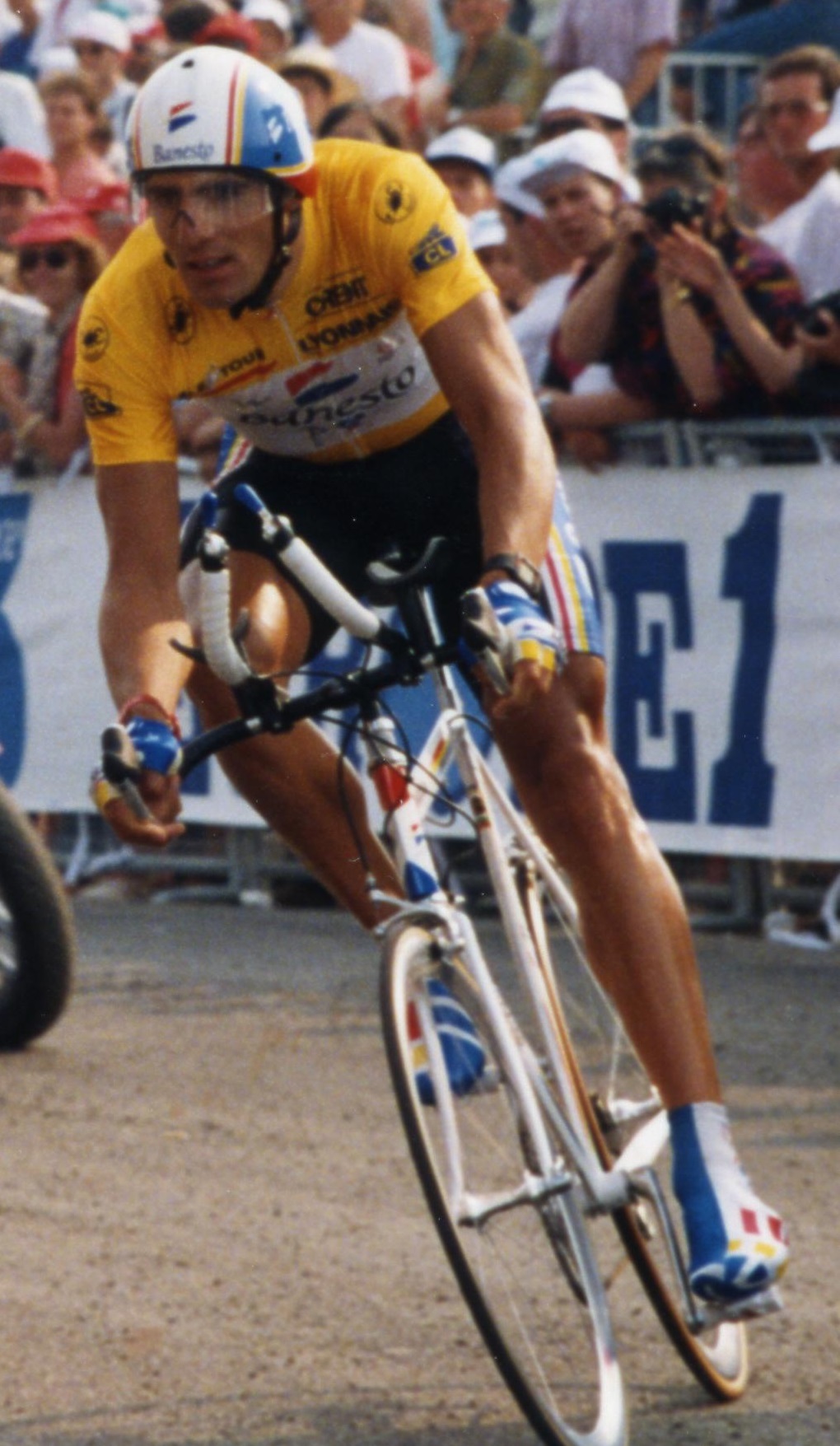 Miguel Indurain durante el Prólogo del Tour de 1993 Los 7 Mejores Ciclistas de la Historia del Tour de Francia