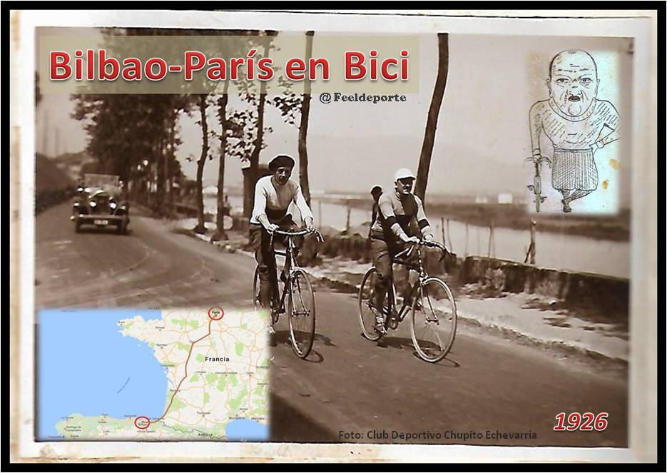 La Ruta Bilbao-París en bicicleta: “Chupito” Echevarría y Amézola los valientes protegonistas