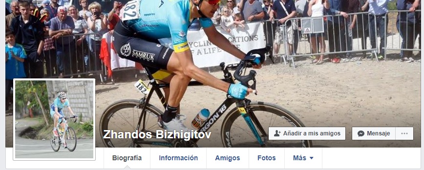 Zhandos Bizhigitov Facebook, ciclista profesional, ciclista del astana pro team