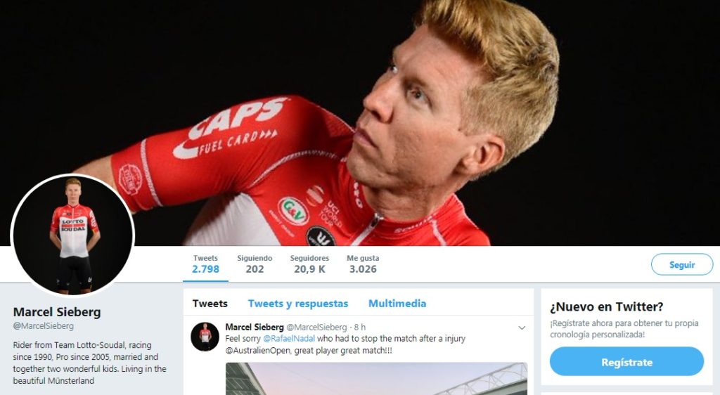 Marcel Sieberg Twitter, ciclista del equipo Lotto Soudal Cycling Team