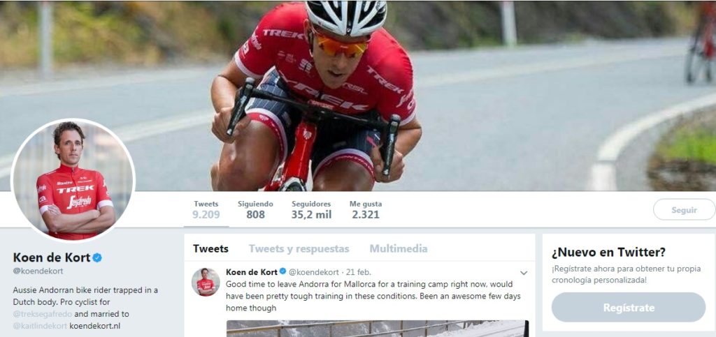 Koen de Kort Twitter, ciclista del equipo Trek – Segafredo