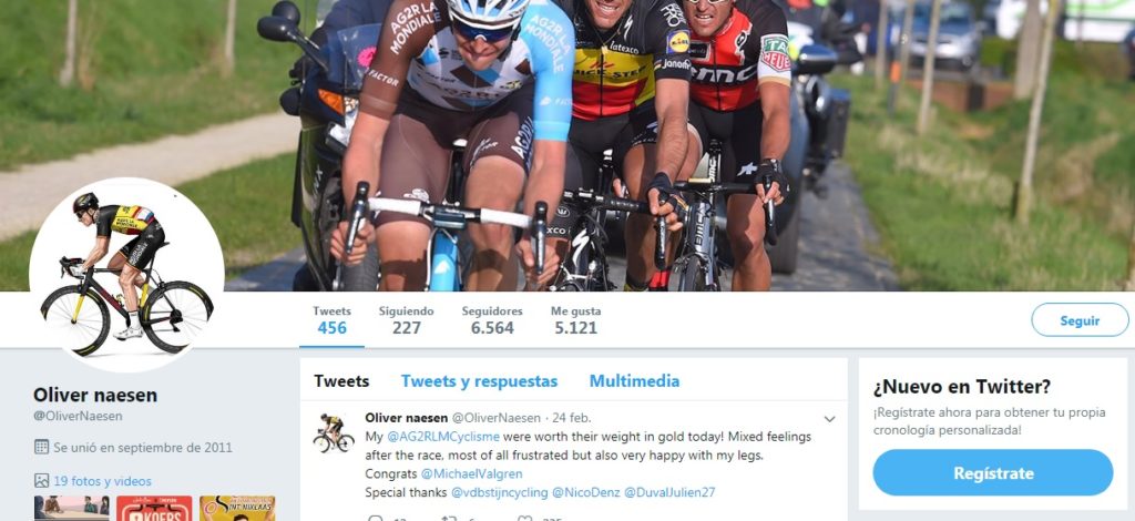 Nans Peters Twitter, ciclista del equipo Ag2r La Mondiale